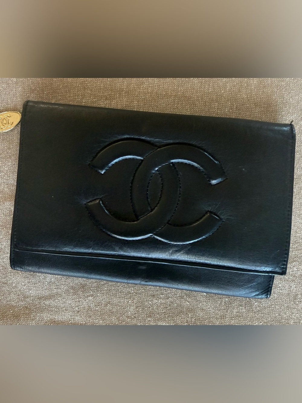 Vintage CHANEL Black Leather Wallet